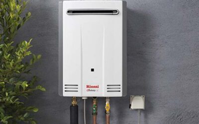 Rinnai Infinity Continuous Flow Hot Water System Installed On An House's External Wall