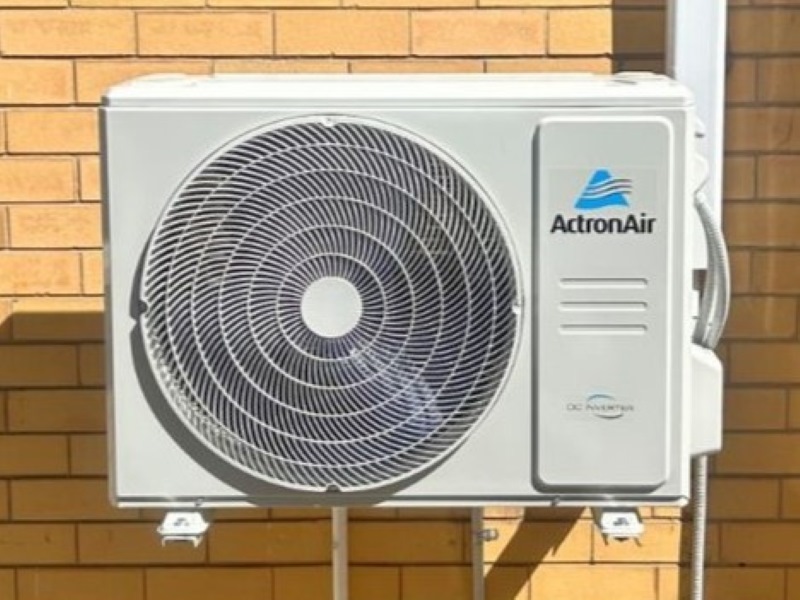 Actron Air Split System Outdoor Unit On Wall
