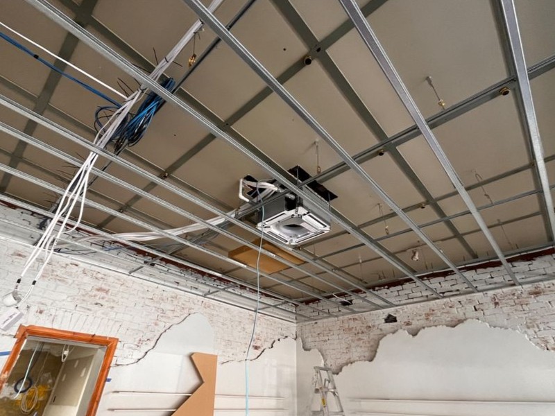commercial aircon ceiling cassette install geelong